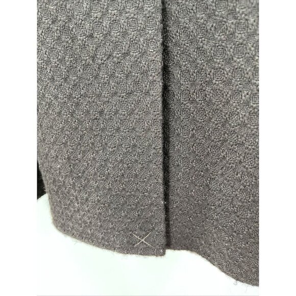 TAHARI Black Wool Blend‎ Belted Midi Jacket Size M - Picture 10 of 10